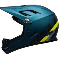 Casque Bell Sanction Bleu/Jaune Fluo -Shimano Magasin casque bell sanction bleu jaune fluo 2