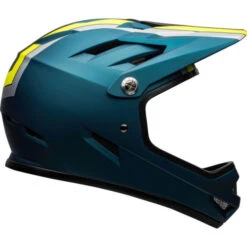 Casque Bell Sanction Bleu/Jaune Fluo -Shimano Magasin casque bell sanction bleu jaune fluo 3