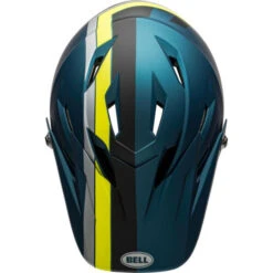 Casque Bell Sanction Bleu/Jaune Fluo -Shimano Magasin casque bell sanction bleu jaune fluo 4