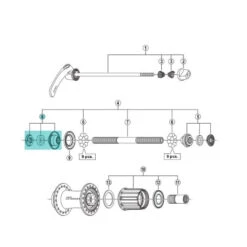 Shimano Cone Gauche Moyeu Arrière Shinamo Ultegra FH-6700 - Y3DV98040