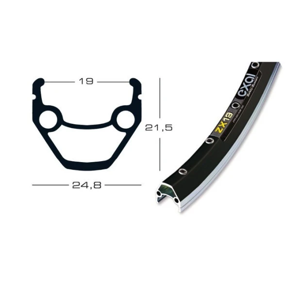 Jante Exal ZX 19 Noir 26' (559 Mm) - 32 T 1 Jante Exal ZX 19 Noir 26' (559 Mm) - 32 T