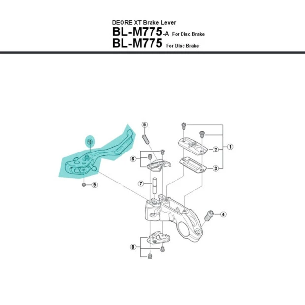 Levier De Frein Shimano Deore-XT BL-M775 - Y8U998060 1 Levier De Frein Shimano Deore-XT BL-M775 - Y8U998060