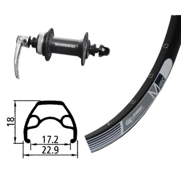 Roue Avant Winora Rodi M460 Moyeu Alivio 435 26x1,90 (17-559) 1 Roue Avant Winora Rodi M460 Moyeu Alivio 435 26x1,90 (17-559)